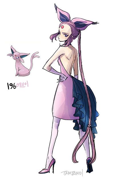 Espeon en versión humana